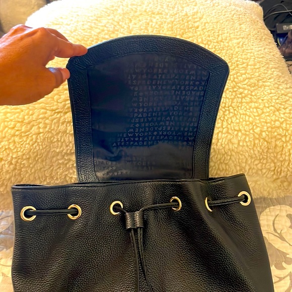 ‼️‼️SOLD‼️‼️Kate Spade black leather backpack ♠️ - Picture 5 of 11